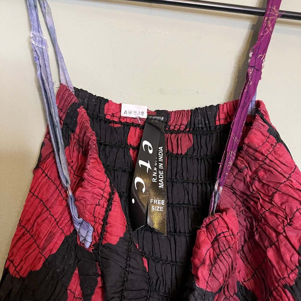 Bohemian Cotton Patchwork Strapless Maxi Dress Su… - image 3